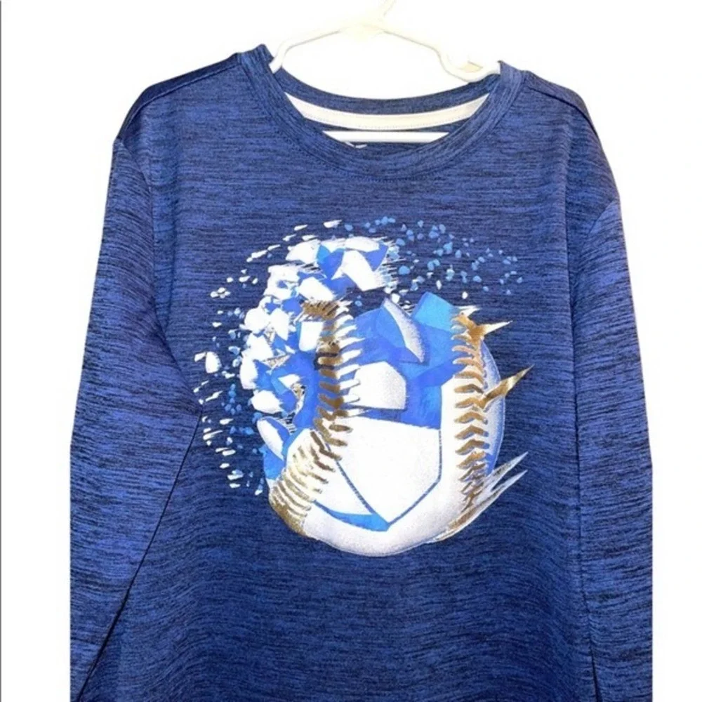 Old Navy Active Go Dry Blue Long Sleeve Shirt